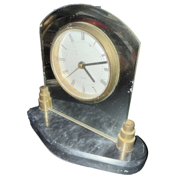 Quartz NO(0) Jewels Unadjusted Clock 7” Japan Movement Made in Taiwan Mirrored - Picture 10 of 16